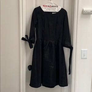 Knee length black 3/4 sleeve dress